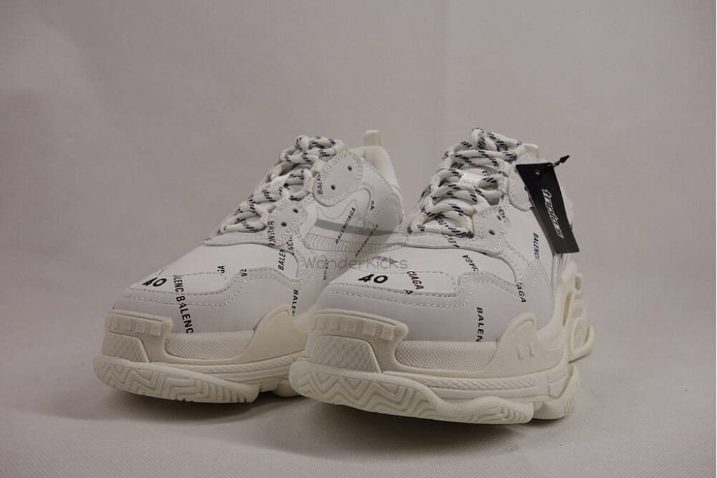 bc triple s trainer allover logo white