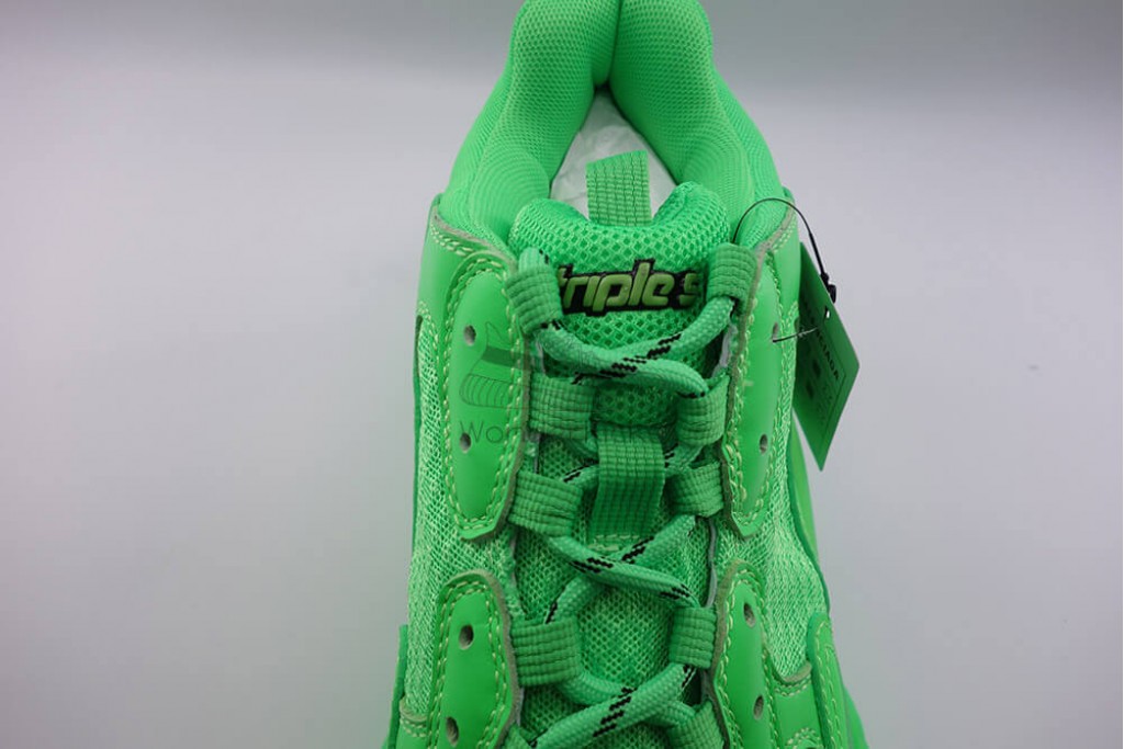 bc triple s clear sole trainer neon green