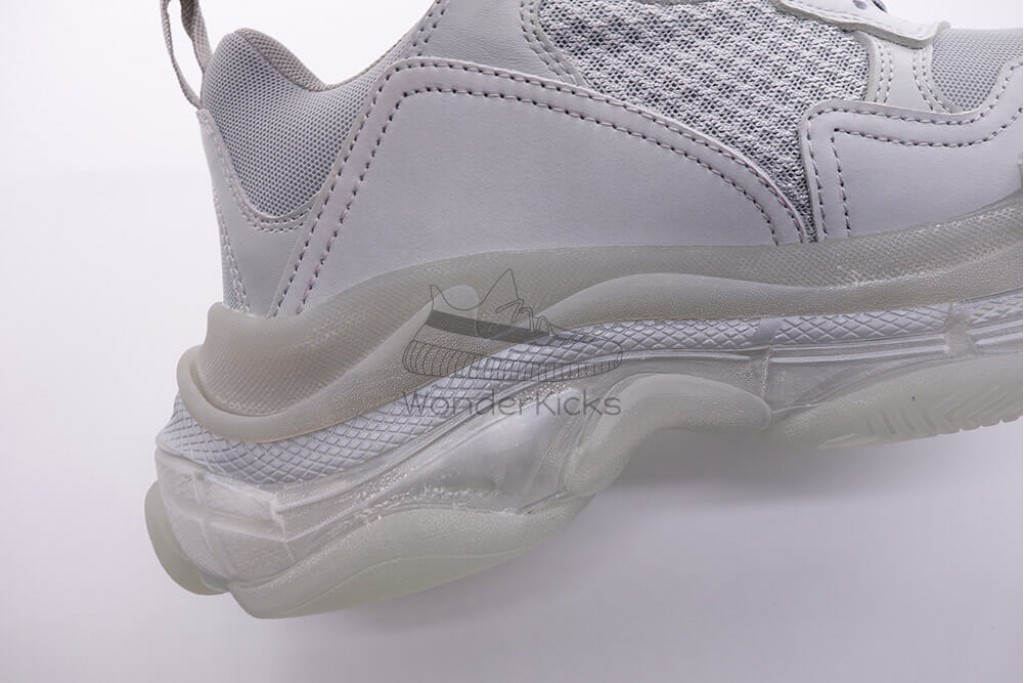 bc triple s clear sole trainer grey