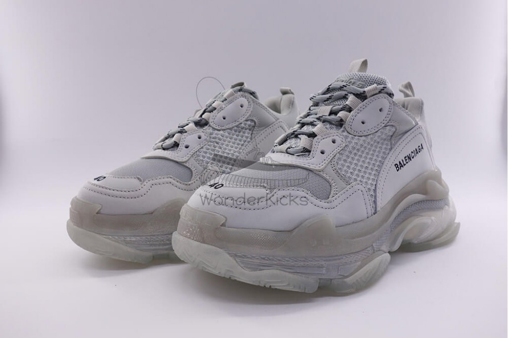 bc triple s clear sole trainer grey