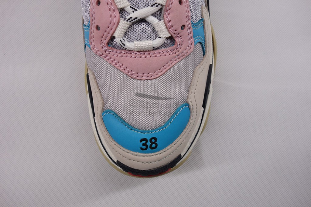 bc triple s trainer white blue pink