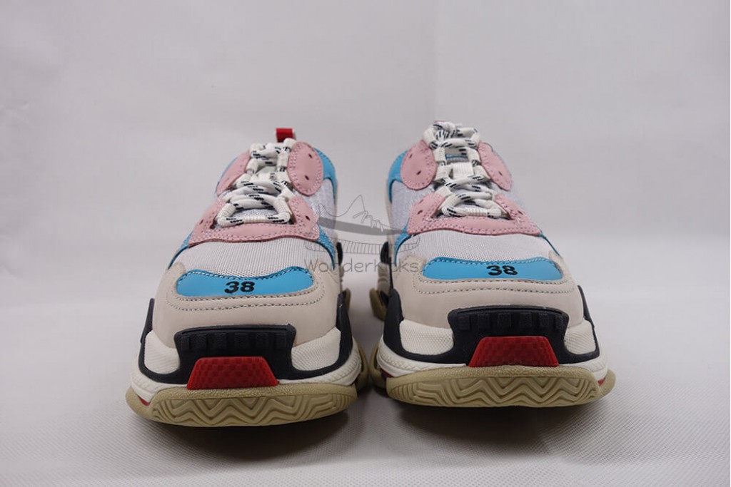 bc triple s trainer white blue pink