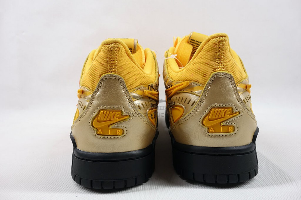 air rubber dunk off white university gold