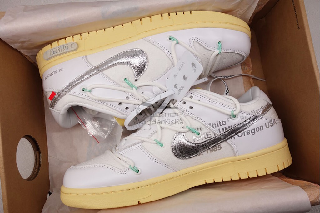 dunk low off white lot 1